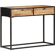 Console table 100x35x75 cm thick mango tree and natural reed - Console Table