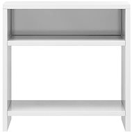 Bedside table white with high gloss 40x30x40 cm chipboard - Night Stand