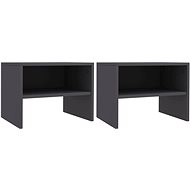Bedside tables 2 pcs gray 40x30x30 cm chipboard - Night Stand