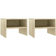 Bedside tables 2 pcs oak sonoma 40x30x30 cm chipboard - Night Stand