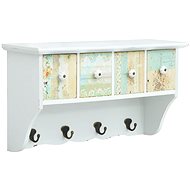 Nástěnný věšák bílý 56 × 17 × 30 cm MDF - Věšák