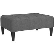 Shumee podnožka světle šedá 78×56×32 cm textil, 337776 - Taburet