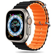 Tech-Protect Iconband Pro for Apple Watch 42/44/45/49mm, black / orange - Watch Strap