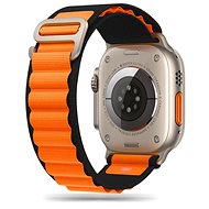 Tech-Protect Nylon for Apple Watch 42/44/45/49mm, black / orange - Watch Strap