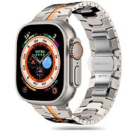 Tech-Protect Stainless Line for Apple Watch 42/44/45/49mm, titanium / orange - Watch Strap