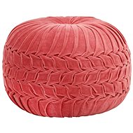 Cotton velvet pouf 40 x 30 cm pink - Pillow Seat