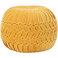 Cotton velvet pouf 40 x 30 cm yellow - Pillow Seat