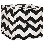 Cube cotton pattern handmade 40x40 cm black and white - Pillow Seat