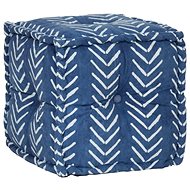 Cube cotton pattern handmade 40x40 cm indigo - Pillow Seat