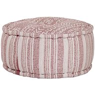 Seating pouf round cotton with pattern 50 x 25 cm terracotta - Pillow Seat
