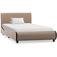 Bed frame cappuccino faux leather 100 x 200 cm - Bed Frame
