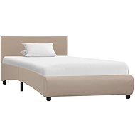 Bed frame cappuccino faux leather 100 x 200 cm - Bed Frame