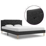 Bed frame black textile 140 x 200 cm - Bed Frame