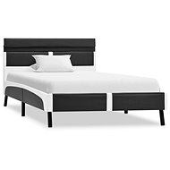 Bed frame with LED grey faux leather 90 x 200 cm - Bed Frame