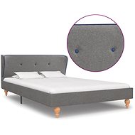 Bed frame light grey textile 120 x 200 cm - Bed Frame