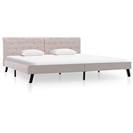 Bed frame light linen textile 180 x 200 cm - Bed Frame