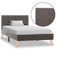 Bed frame taupe textile 100 x 200 cm - Bed Frame