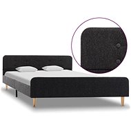 Bed frame dark grey jute 160 x 200 cm - Bed