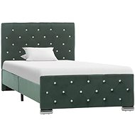 Bed frame dark green textile 90 x 200 cm - Bed Frame
