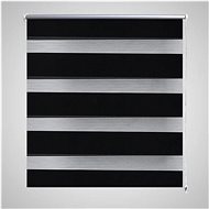Roller blind day and night / Zebra / Twinroll 100x175 cm black - Roller Blind