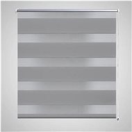 Roller blind day and night / Zebra / Twinroll 100x175 cm grey - Roller Blind