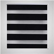Roller blind day and night / Zebra / Twinroll 90x150 cm black - Roller Blind