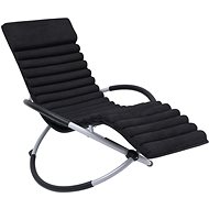 Cushion for garden chaise longue black suede - Cushion