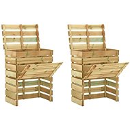 SHUMEE Kompostér, 50 x 100 x 80cm, objem 400l - 2ks v balení - Compost Bin