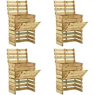 SHUMEE Kompostér, 50 x 100 x 80cm, objem 400l - 4ks v balení - Compost Bin