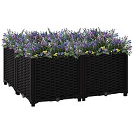 SHUMEE Záhon vyvýšený, polypropylen, černý 80 x 80 x 38 cm - Vyvýšený záhon