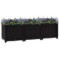 SHUMEE Záhon vyvýšený, polypropylen, černý 120 x 40 x 38 cm - Vyvýšený záhon