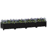 SHUMEE Záhon vyvýšený, polypropylen, černý 160 x 40 x 23 cm - Vyvýšený záhon