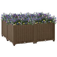 SHUMEE Záhon vyvýšený, polypropylen, hnědý 80 x 80 x 38 cm - Vyvýšený záhon