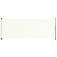 Zatahovací boční markýza/zástěna na terasu 117 x 300 cm krémová - Markýza