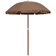 SHUMEE Slunečník s ocelovou tyčí 155cm, taupe - Slunečník