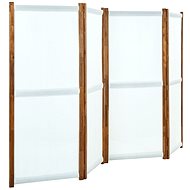 4dílný paraván krémově bílý 280 x 170 cm - Paraván