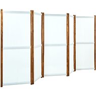 5dílný paraván krémově bílý 350 x 170 cm - Paraván