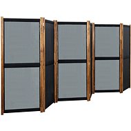 6dílný paraván černý 420 x 170 cm - Paraván