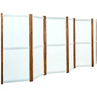 6dílný paraván krémově bílý 420 x 170 cm - Paraván