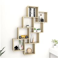 Rectangular wall shelf oak sonoma 90x15x119 cm chipboard - Shelf