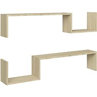 Wall shelves 2 pcs oak sonoma 100 x 15 x 20 cm chipboard - Shelf