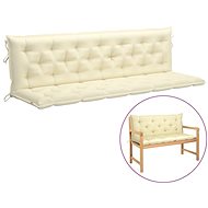 Pad for hanging rocking chair cream white 200 cm textile - Pillow Seat