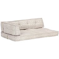 Pallet sofa cushion light brown textile patchwork - Pillow Seat