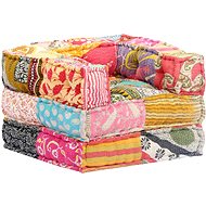 Modular pouf patchwork textile - Pillow Seat