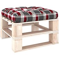 Pallet sofa cushion red checkered 58 x 58 x 10 cm - Pillow Seat