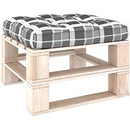 Pallet sofa cushion grey checked 58 x 58 x 10 cm - Pillow Seat
