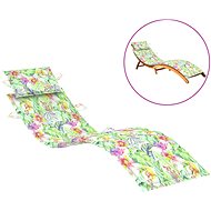 Cushion for garden chaise longue with leaf pattern 186 x 58 x 4 cm - Pillow Seat