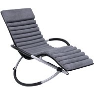 Cushion for garden lounger grey suede - Cushion