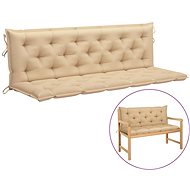 Cushion for hanging rocking chair beige 180 cm textile - Pillow Seat