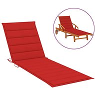 Garden cushion red 200 x 50 x 4 cm textile - Pillow Seat